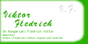 viktor fledrich business card